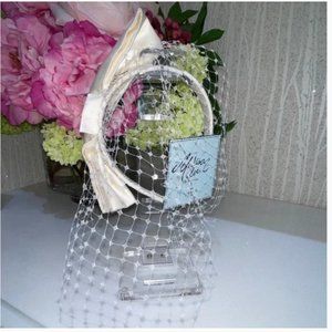 kate spade madison avenue embellished bow bridal bride headband hairband nwt